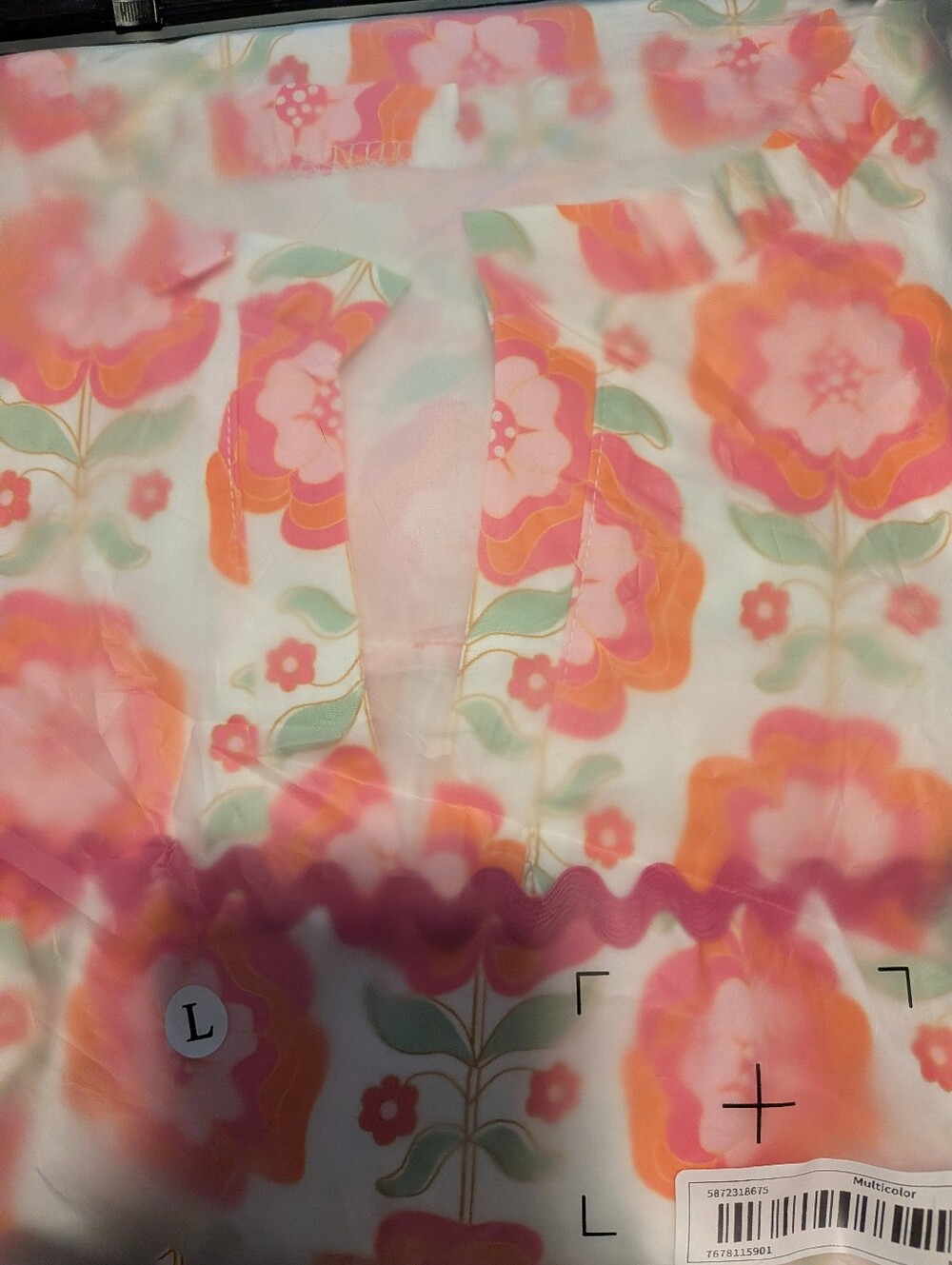 Floral Ruffle Sleeve Women’s Top in Pink - Picture 2 of 2